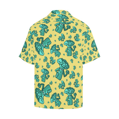 Cute Broccoli Pattern Mens All Over Print Hawaiian Shirt