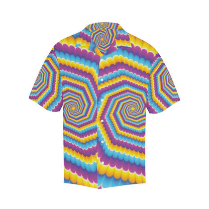 Optical Illusion Pattern Print Design A Hawaiian Shirt