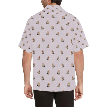 Yorkshire Terrier Pattern Print Design 02 Mens All Over Hawaiian Shirt