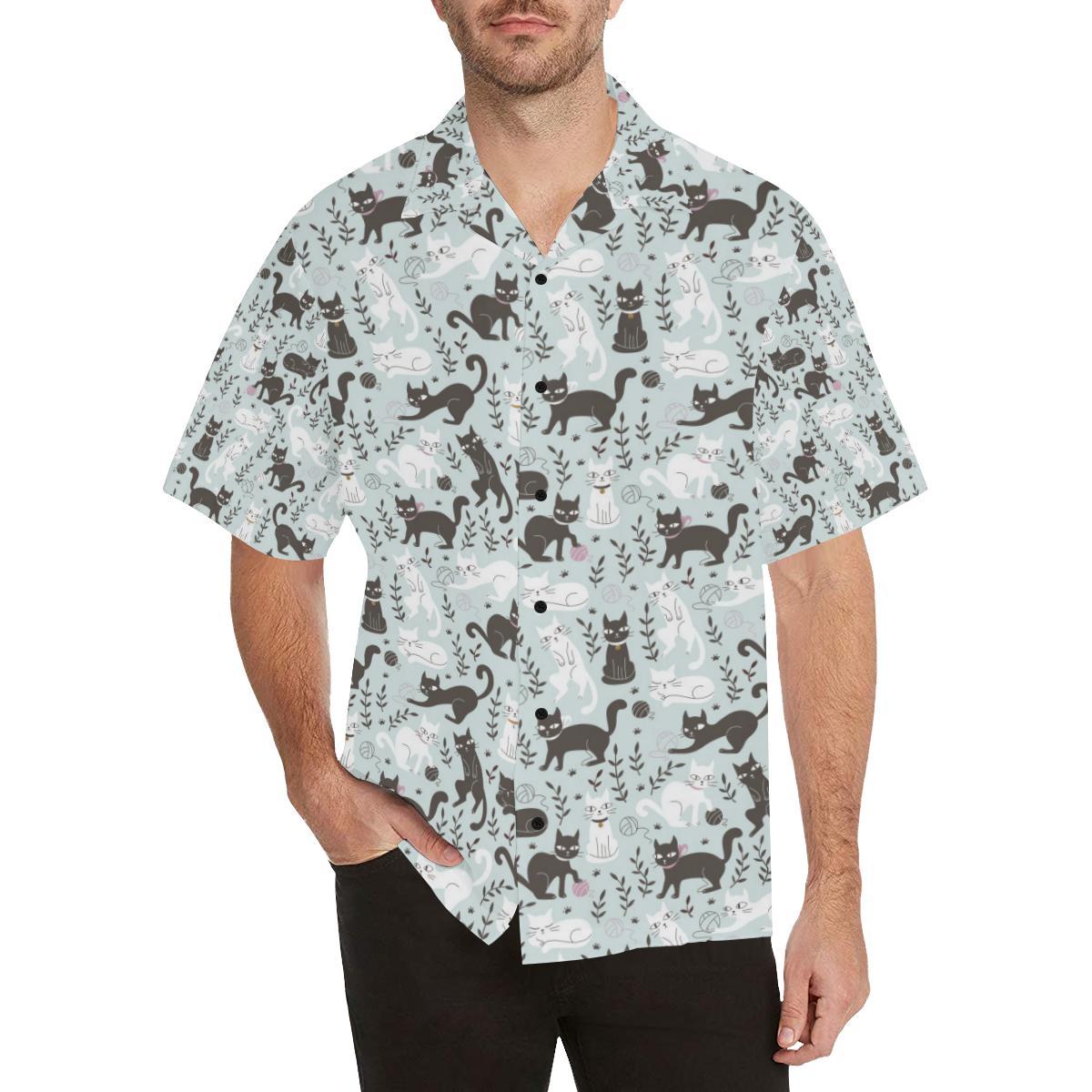 Cat Pattern Print Design Hawaiian Shirt