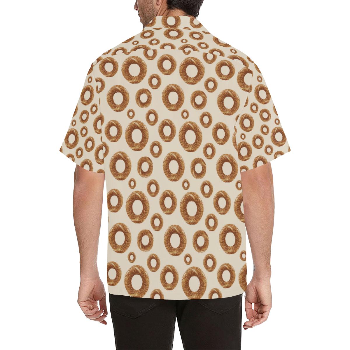 Bagel Pattern Print Design Hawaiian Shirt