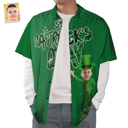 Custom Face St. Patrick Shirts, Personalised Hawaiian Shirts, Gift for Adults