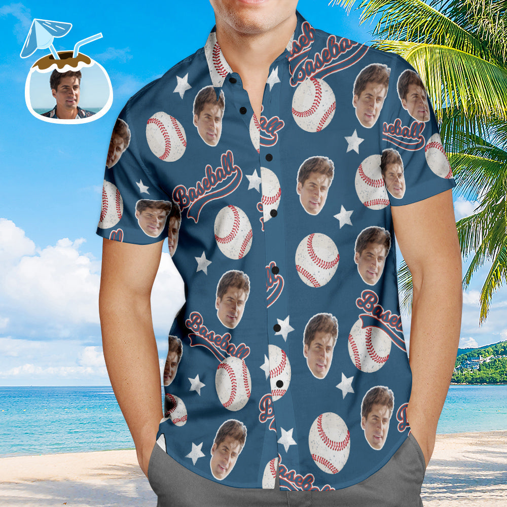 Custom Baseball Hawaiian Shirts Aloha Beach Shirt For Men Summer Gift