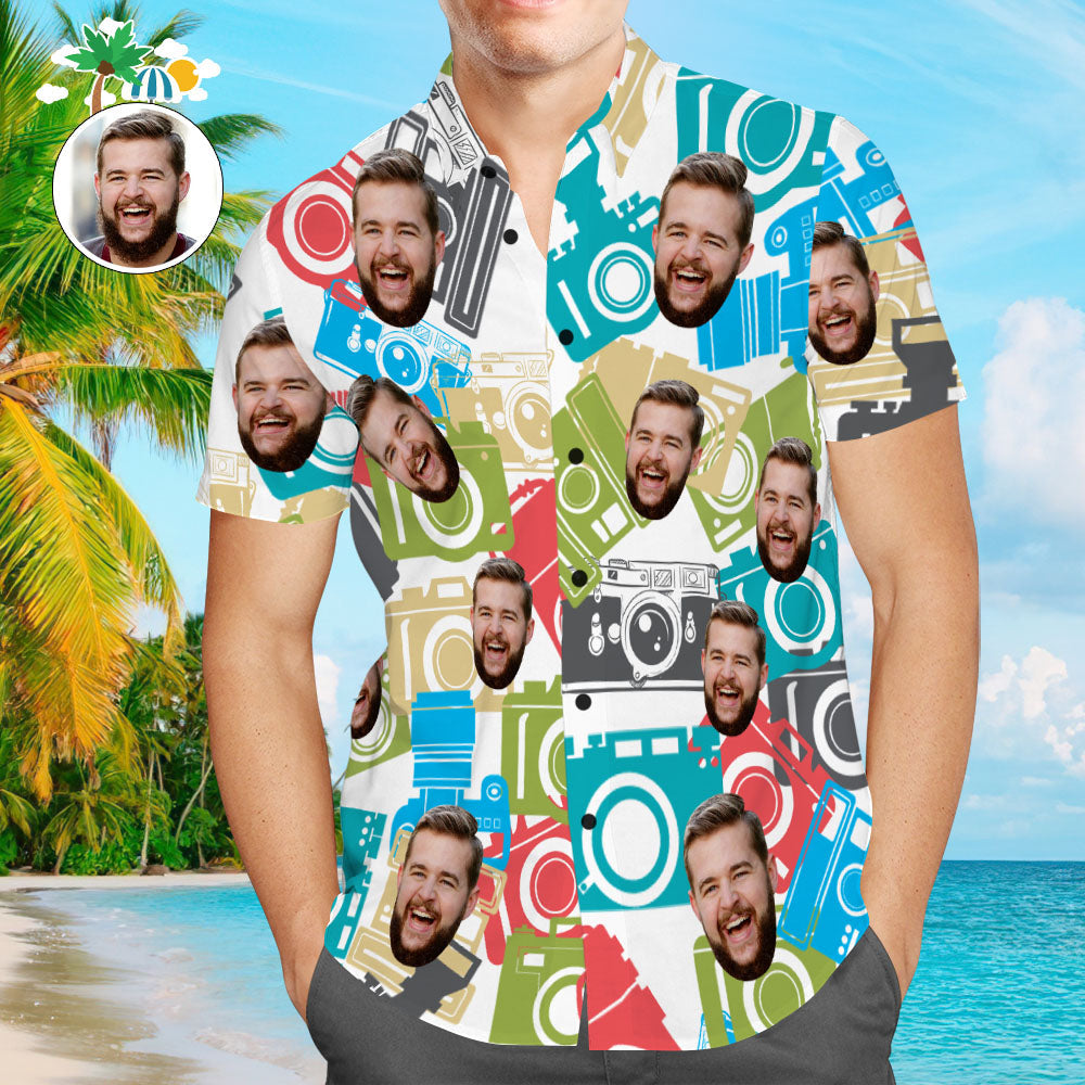 Custom Photography Men's Hawaiian Shirt Gift for Photographer