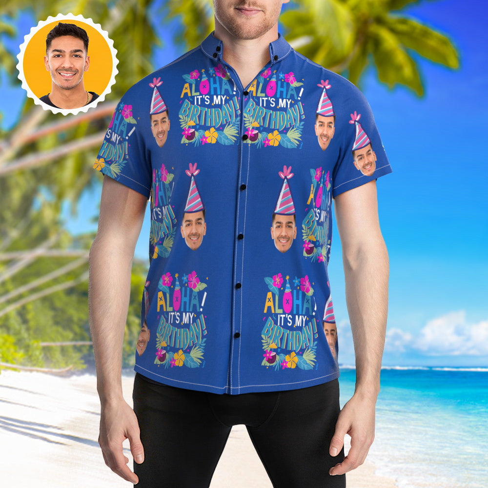 Custom Face Hawaiian Shirts Birthday Party Hawaiian Shirt Birthday Gift