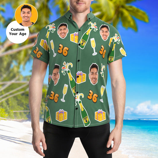 Custom Hawaiian Shirts Birthday Party Shirt with Your Age