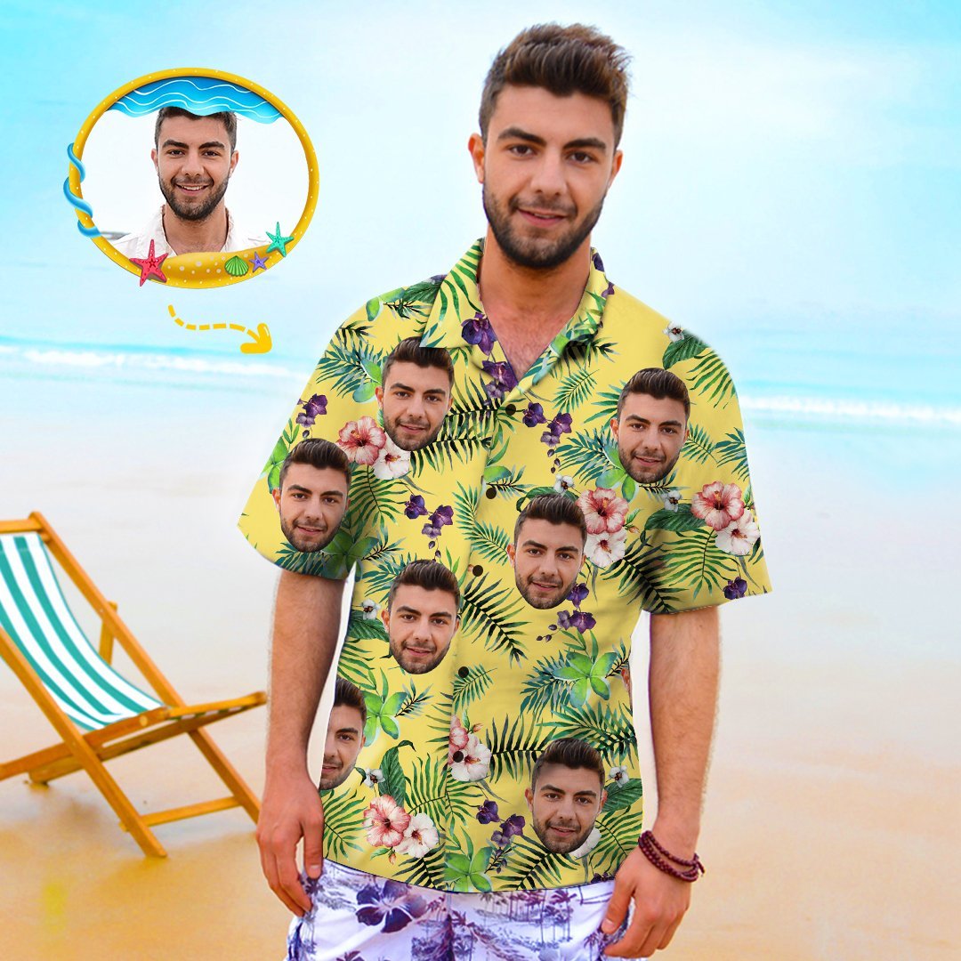 Custom Face Shirt Mens Hawaiian