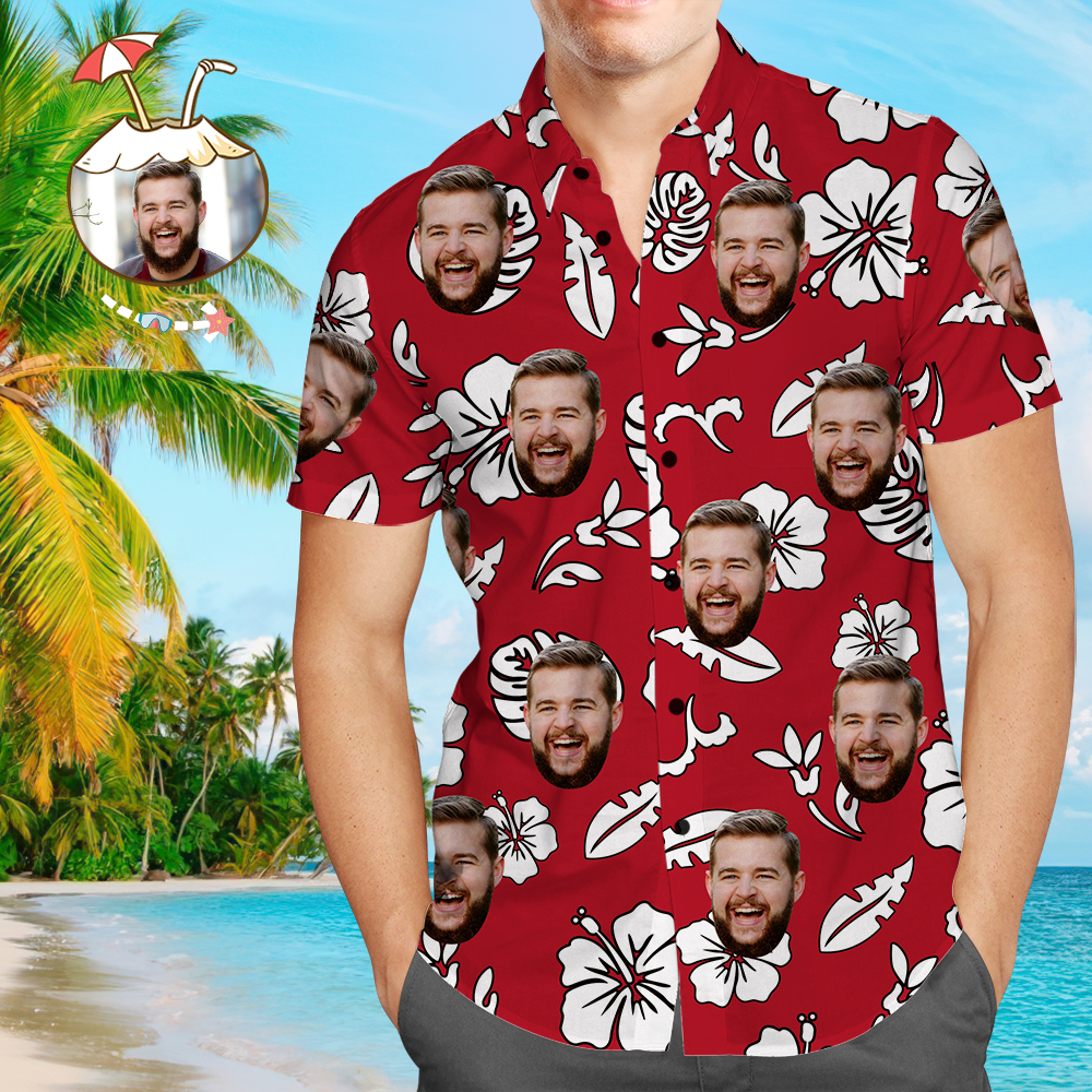 Custom Face On Shirt Hawaiian Shirt Lily Flowers