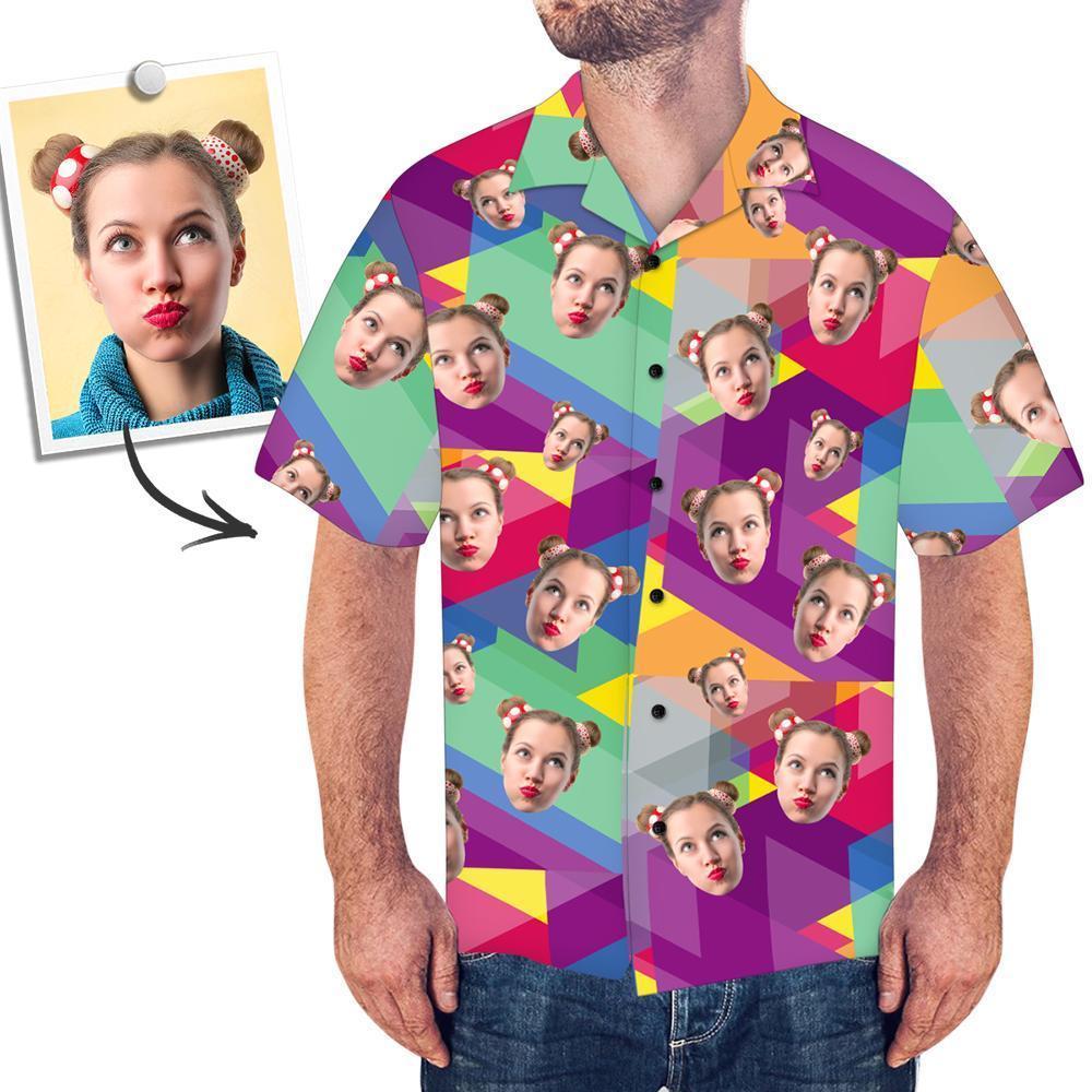 Custom Face Shirt Mens Hawaiian Shirt-Colourful