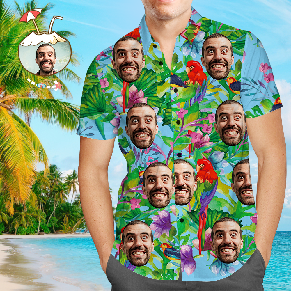 Custom Hawaiian Shirts Enjoy Summer Time Aloha Beach Shirt For Men