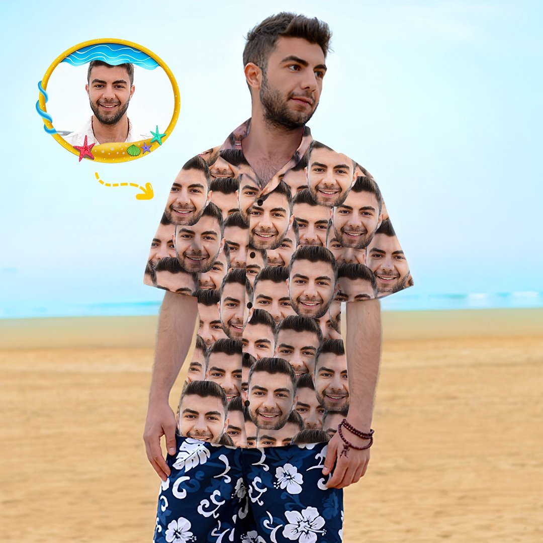 Custom Face Shirt Mens Hawaiian Mash