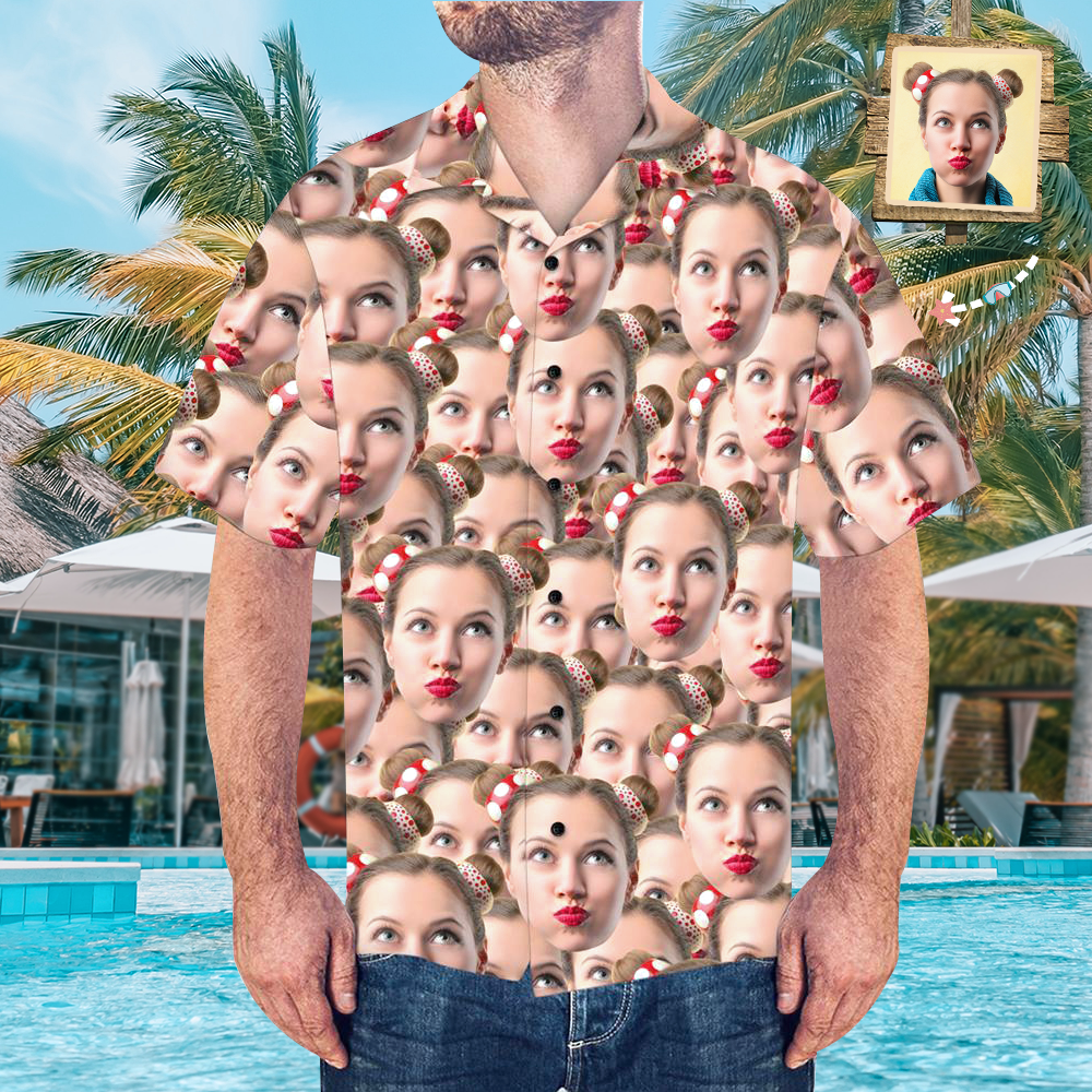 Custom Face Shirt Mens Hawaiian Mash