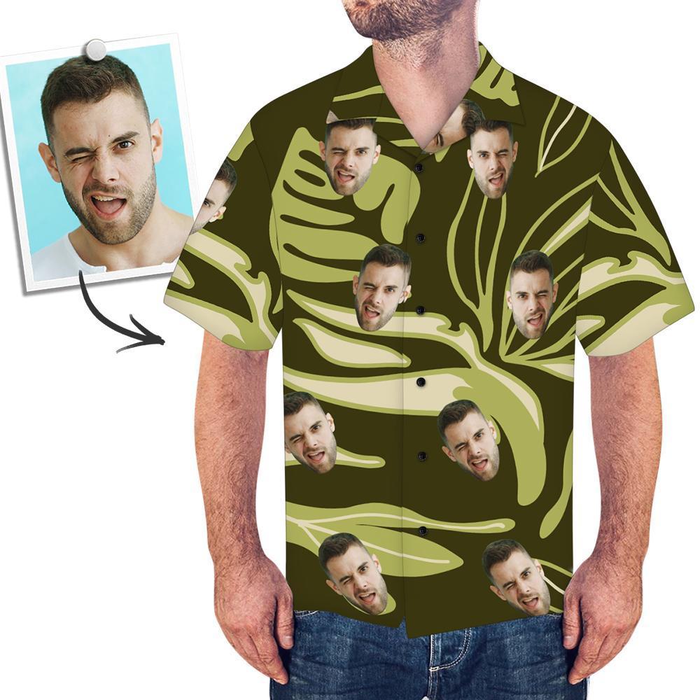 Custom Hawaiian Shirts Creativity Leaves Personalised Aloha Beach Shirt For Men