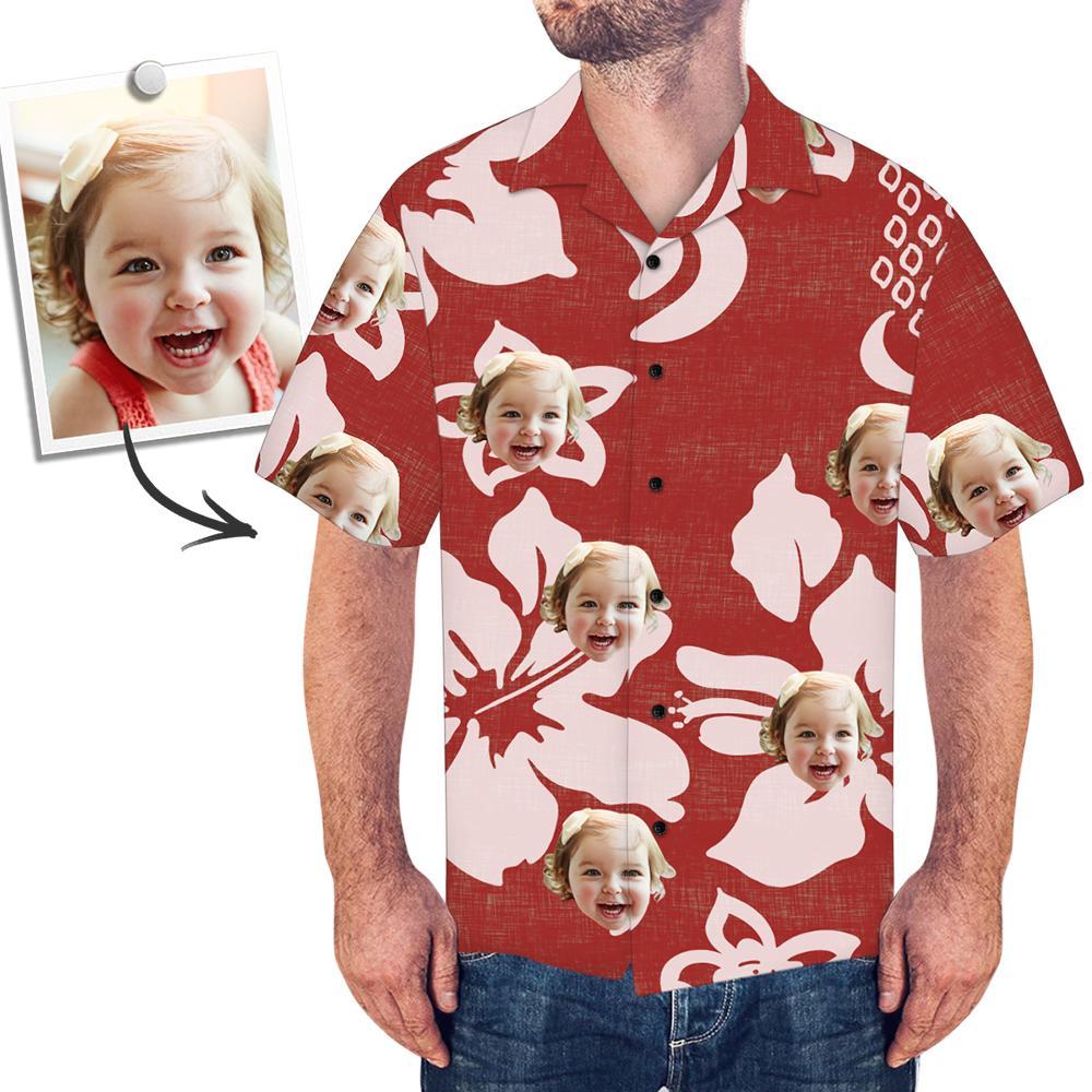 Hawaiian Shirts With Face Uk All Over Print Red Shirt Petal Christmas Gifts