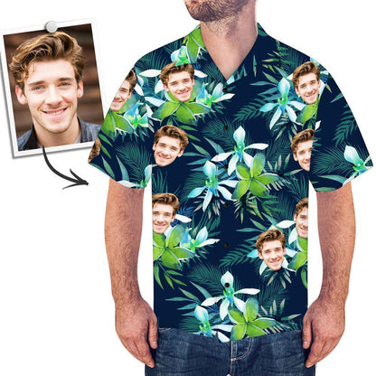 Custom Face On Shirt Hawaiian Sea And Dolphin