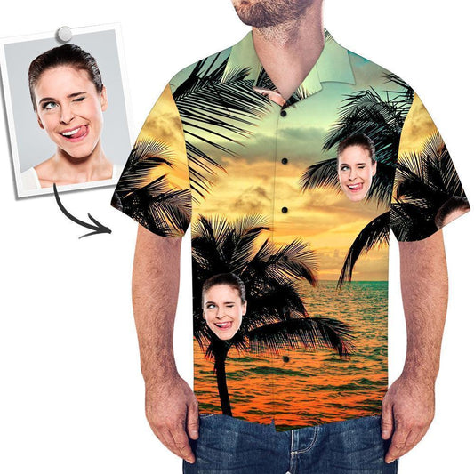 Hawaiian Shirt With Face Uk Sunset Mens Tropical Style Christmas Gifts