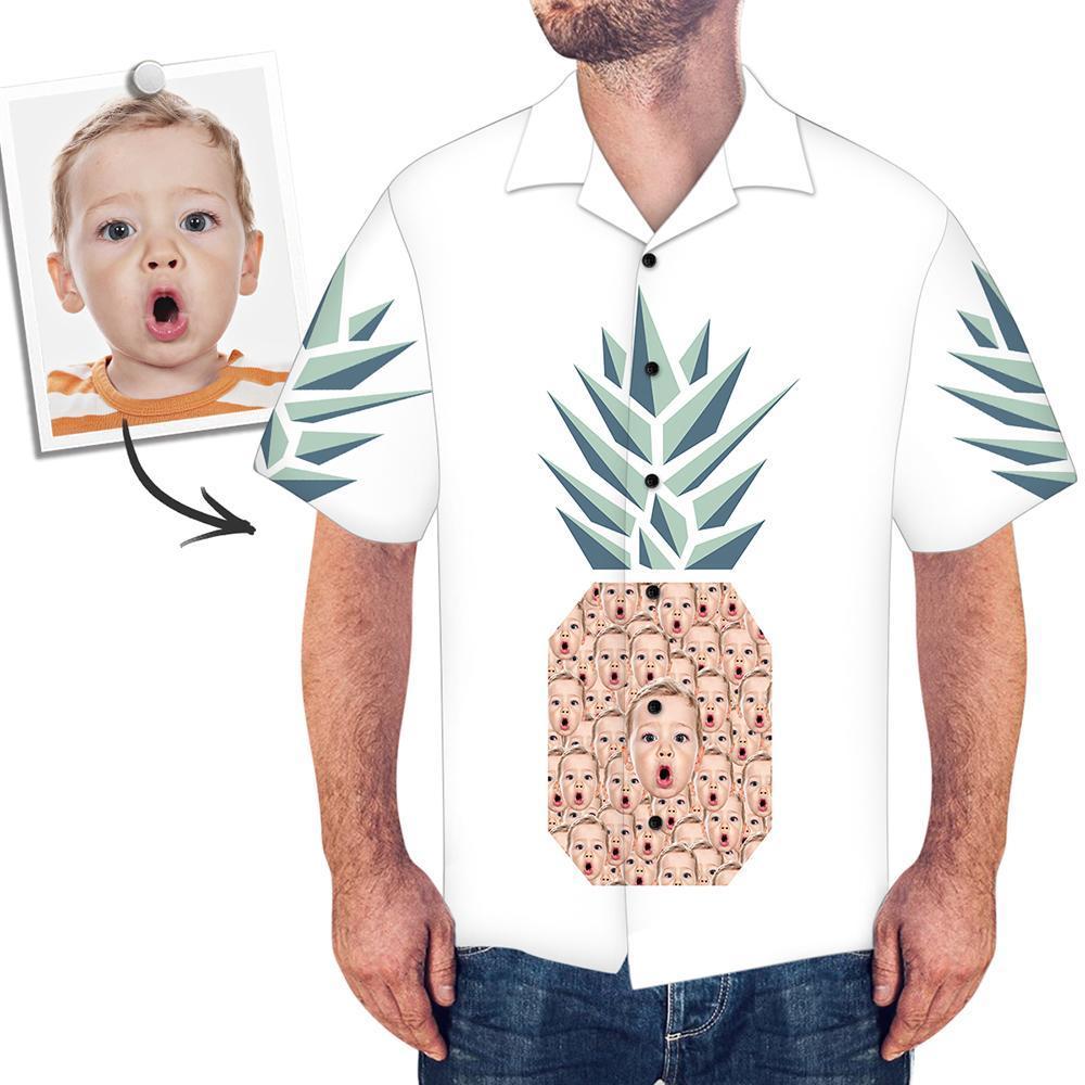 Custom Face Shirt Mens Hawaiian Pineapple