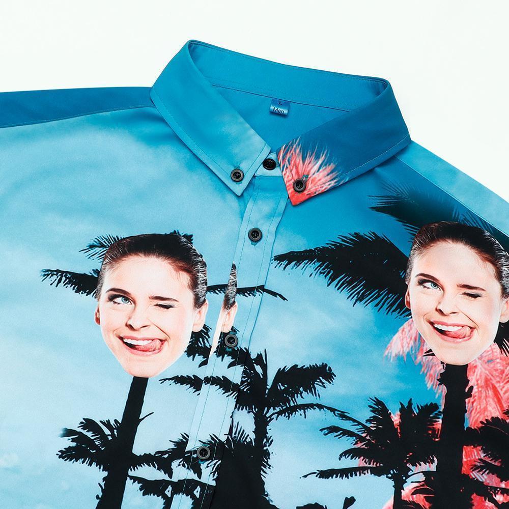 Custom Face Hawaiian Shirt Surfing