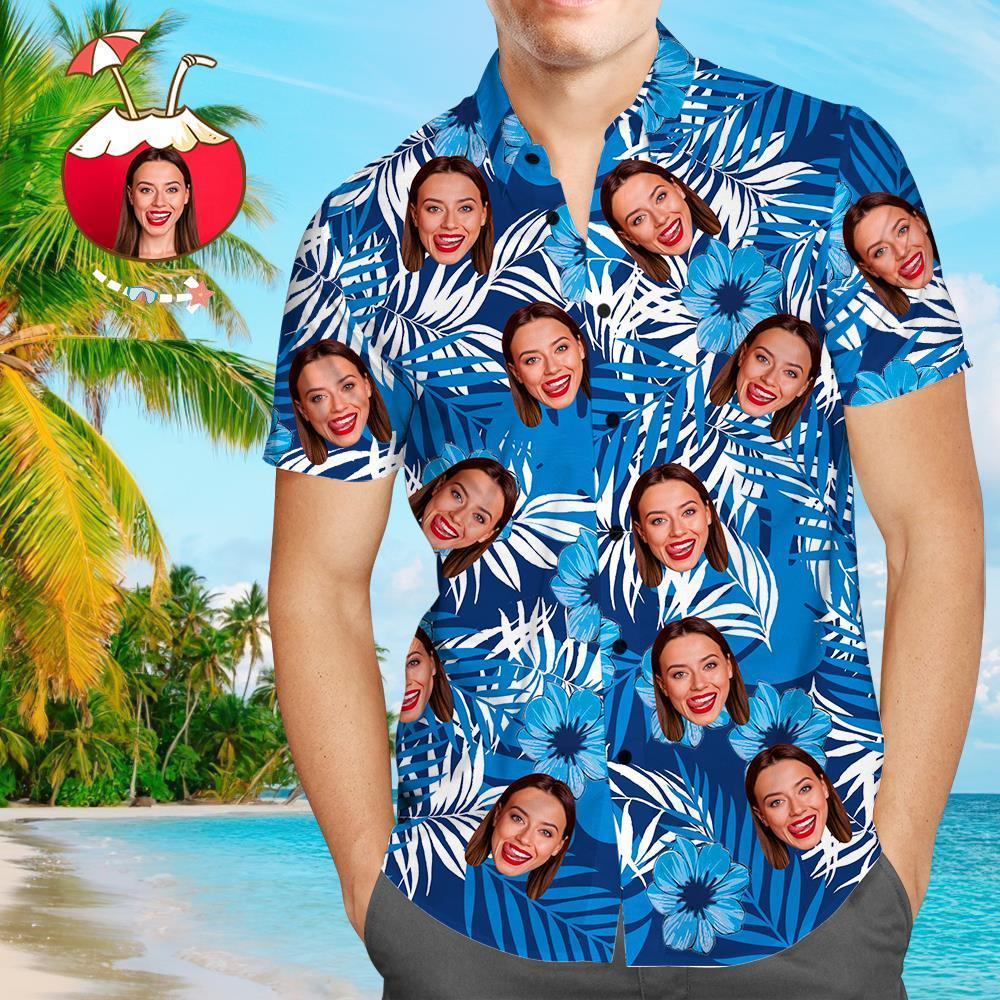 Custom Face Shirt Mens Hawaiian For Boyfriend Or Husband