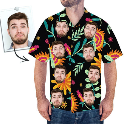 Hawaiian Shirt With Face Uk All Over Print Colorful Flowers Christmas Gifts