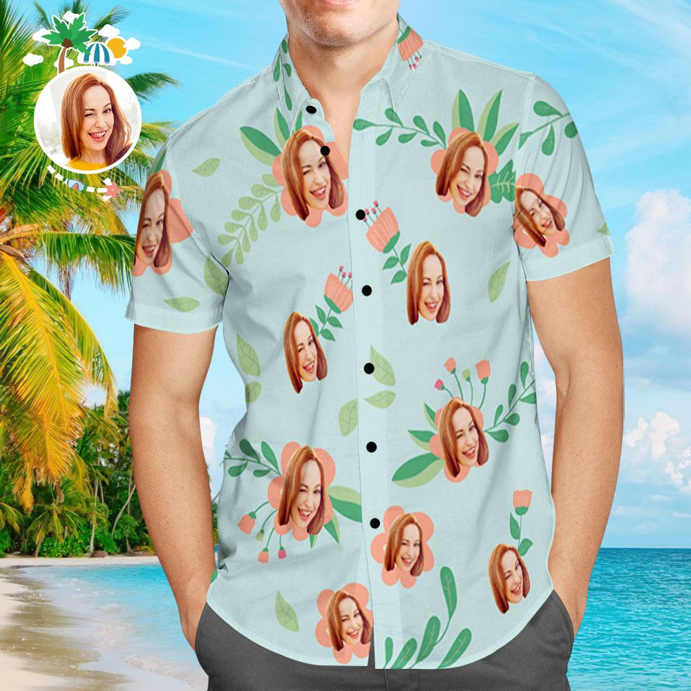 Custom Hawaiian Shirt Women Face Summer Design Aloha Beach Shirt For Him