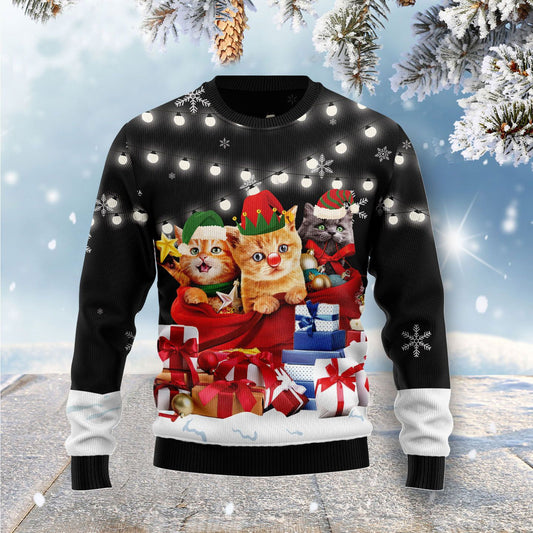 Cat Gifts Noel Ugly Christmas Sweater 