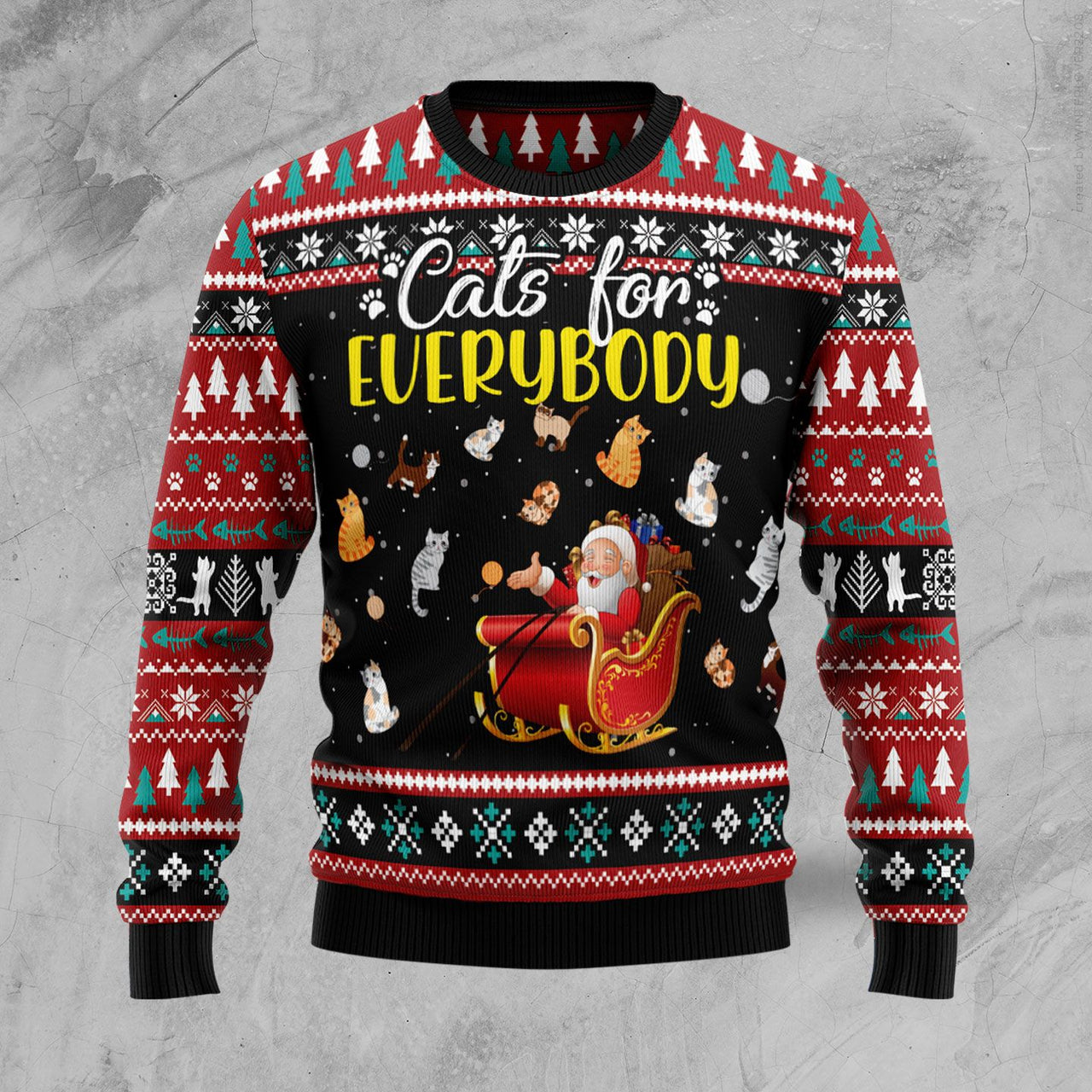 Cats For Everybody Ugly Christmas Sweater 