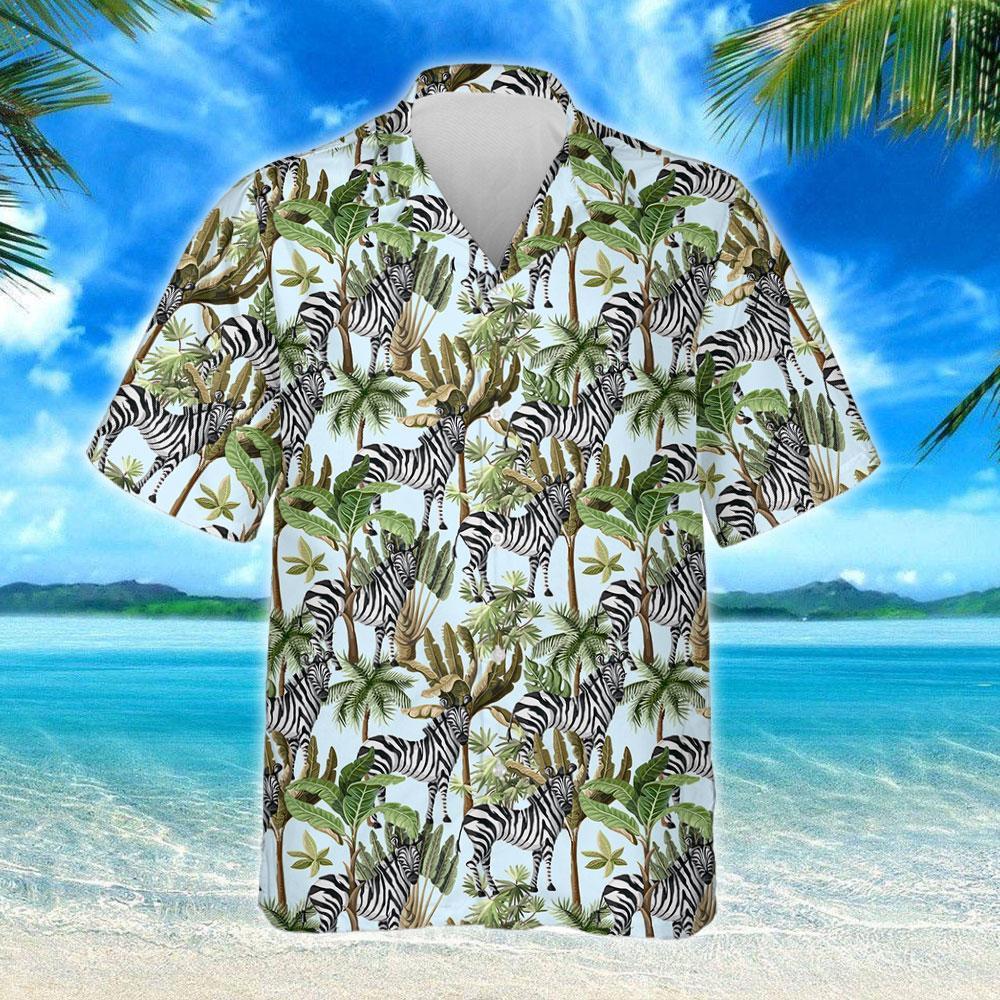 Wild Zebra Shirt Trl1092Hw Hawaiian