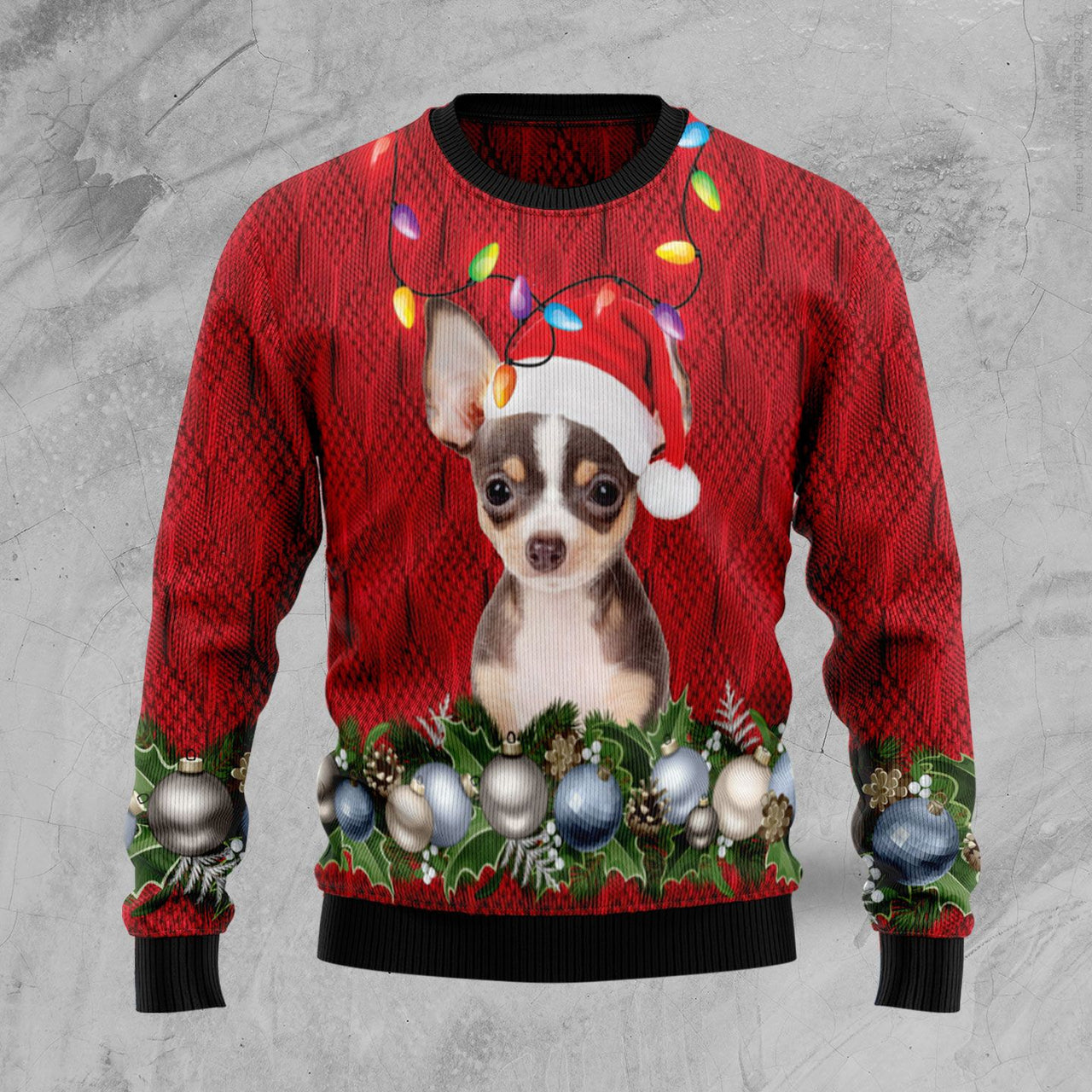 Chihuahua Christmas Beauty Ugly Christmas Sweater 