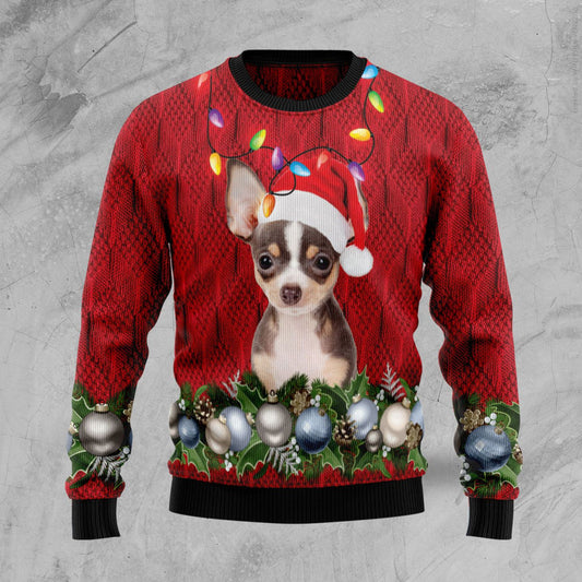 Chihuahua Christmas Beauty Ugly Christmas Sweater 