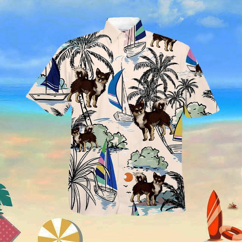 Chihuahua Summer Beach Hawaiian Shirt