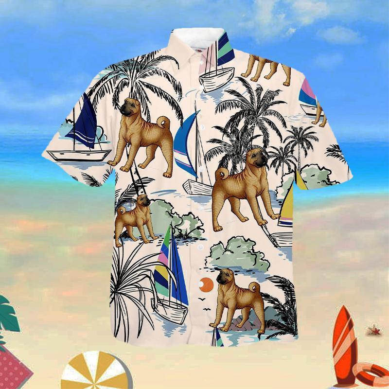 Chinese Shar-Pei Summer Beach Hawaiian Shirt