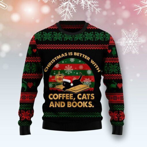 Christmas Better With Cat Ugly Christmas Sweater 