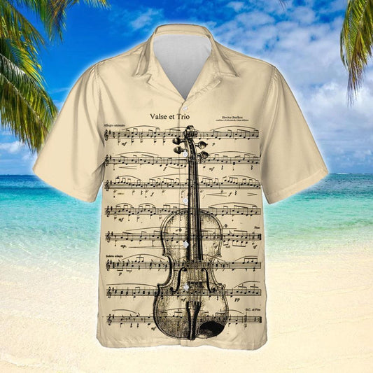 Vintage Violin Shirt Trn1118Hw Hawaiian