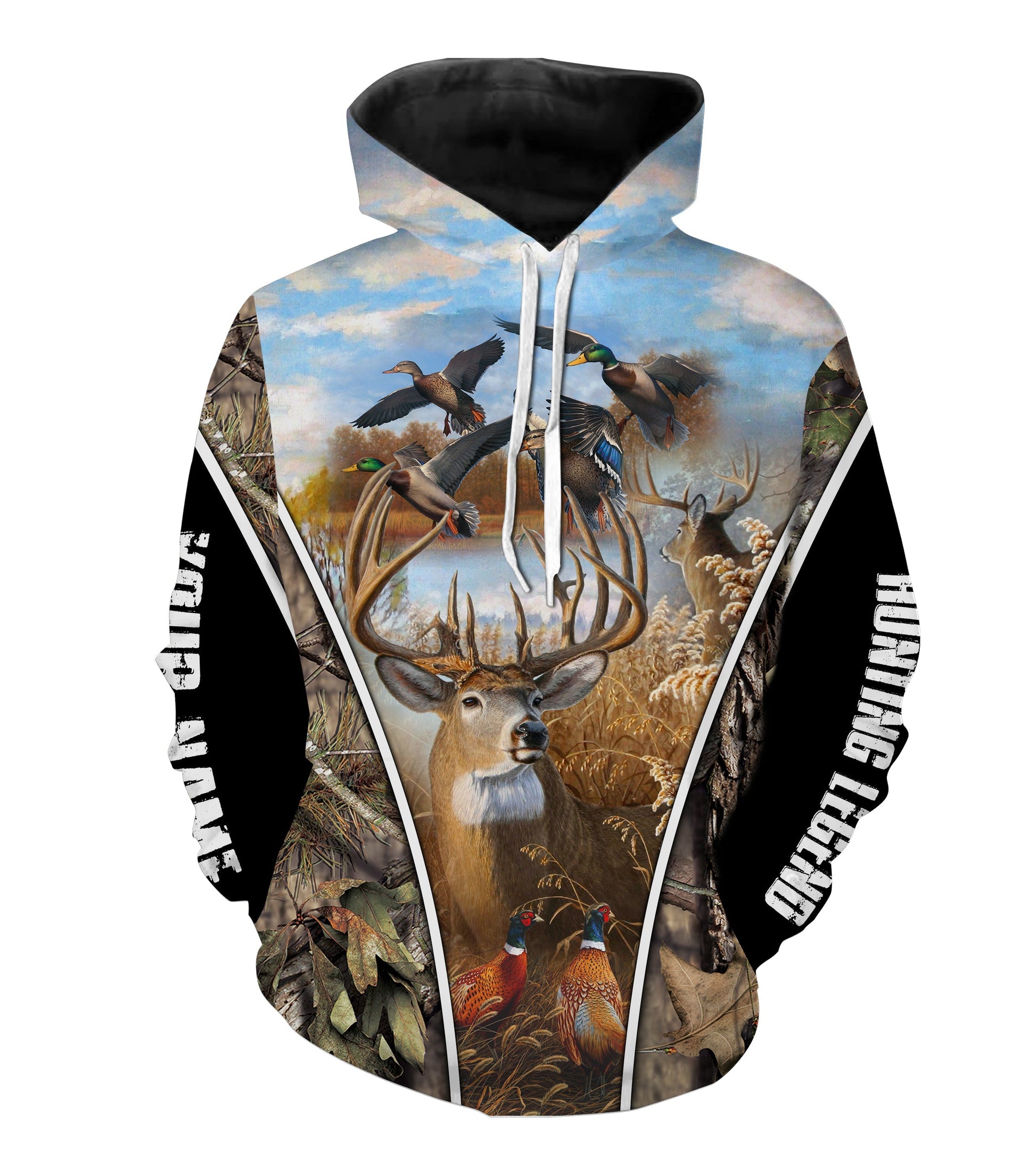 Hunting Legend Deer Pheasant Duck Hunting Custom Name 3D All Over Print Shirts  Hoodie Hoodie