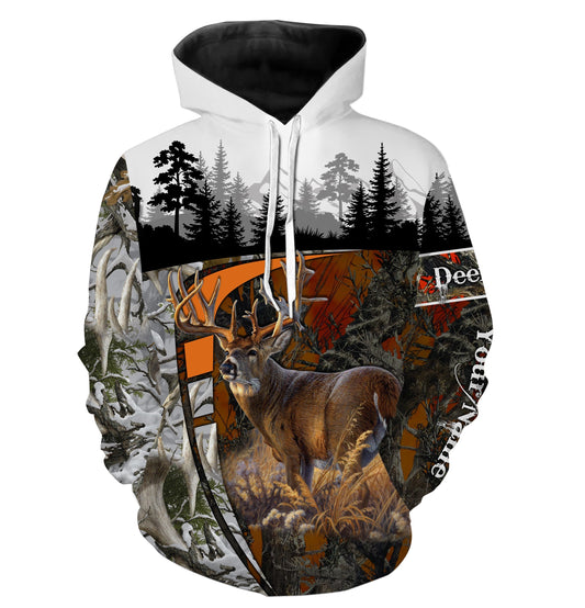 Beautiful Deer Hunting Camo Custom Name All over print shirts, Personalized Hunting Gift For Hunter TTN97