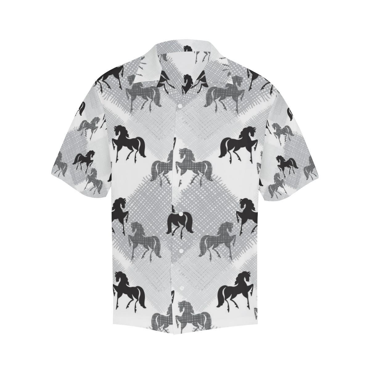 Horse Pattern Mens All Over Print Hawaiian Shirt