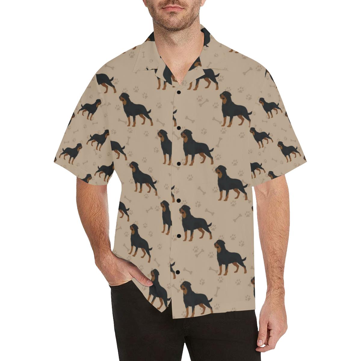 Rottweiler Pattern Print Design A Hawaiian Shirt