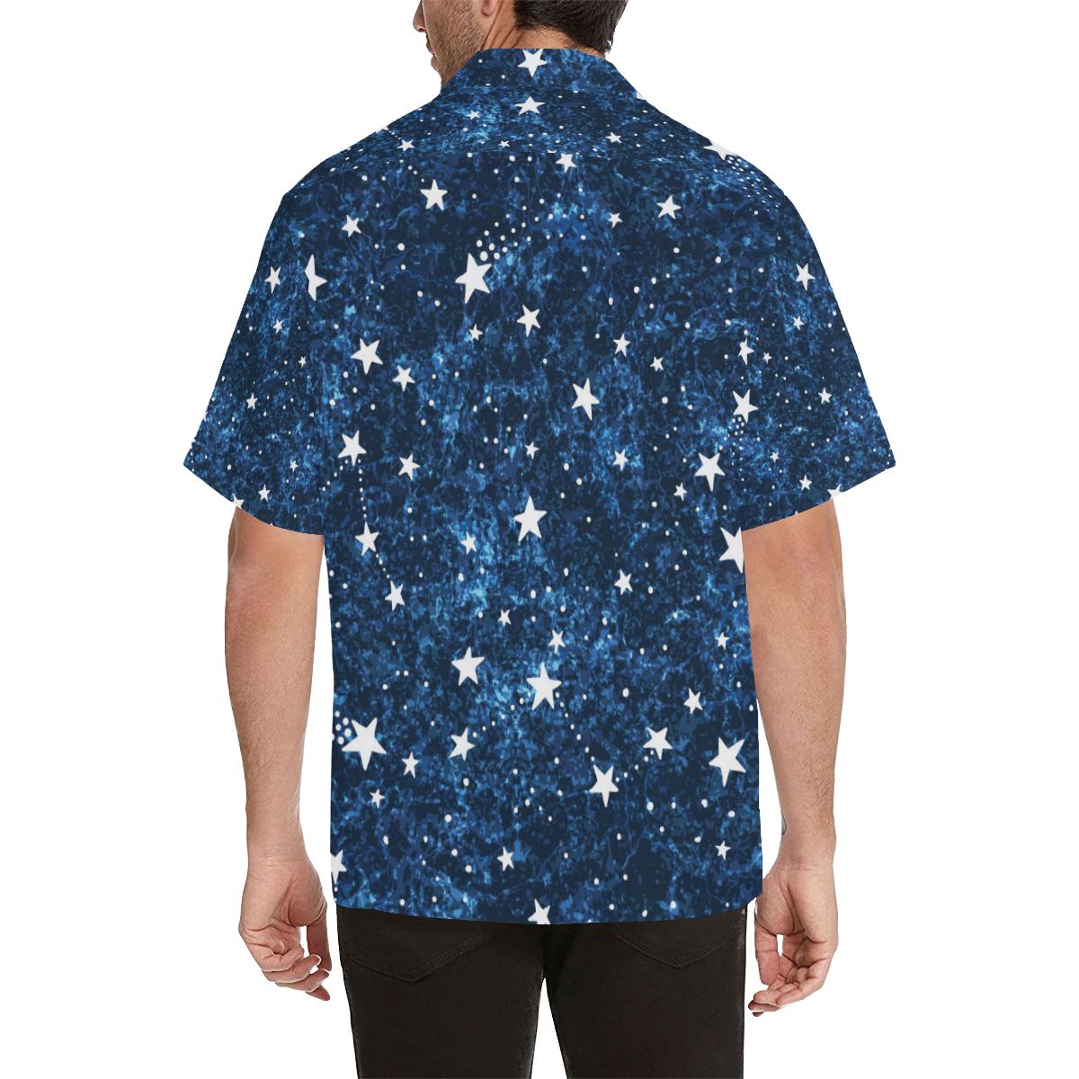 Night Sky Star Pattern Mens All Over Print Hawaiian Shirt
