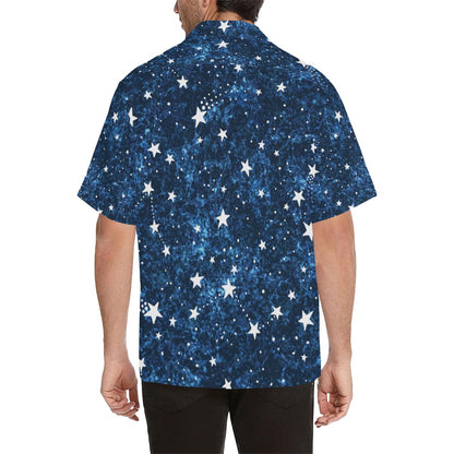 Night Sky Star Pattern Mens All Over Print Hawaiian Shirt