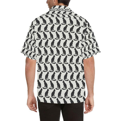 Black Cat Pattern Print Design Hawaiian Shirt