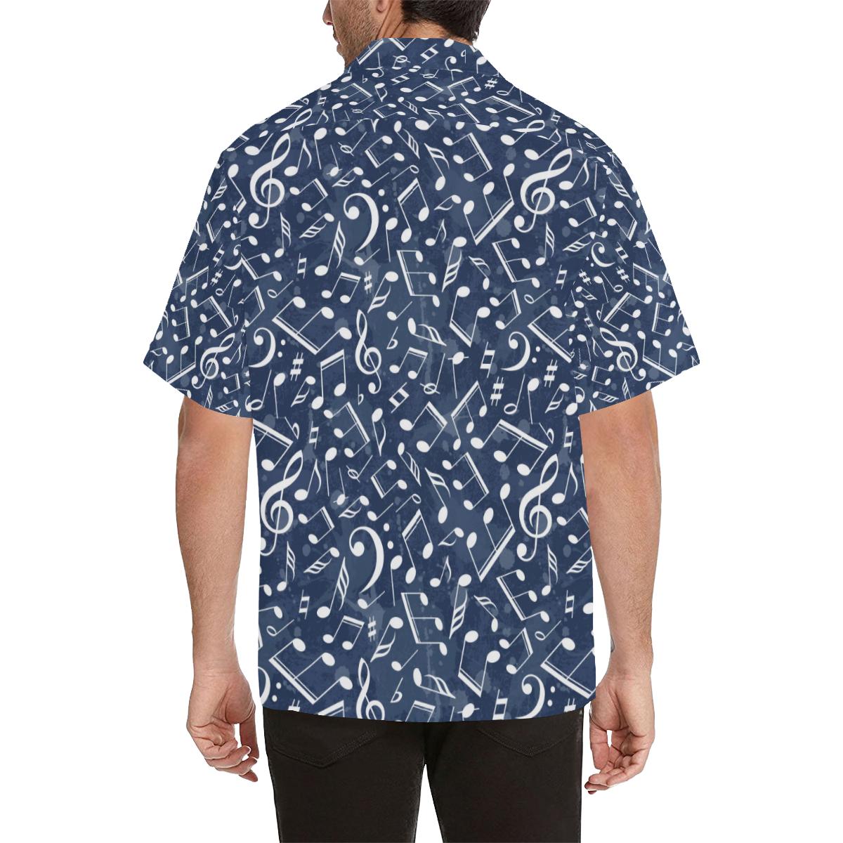 Music Note Pattern Print Design A Hawaiian Shirt