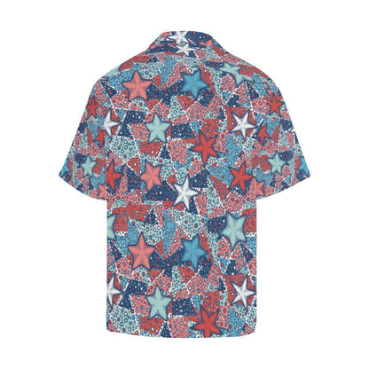 Hand Drawn Colorful Starfish Mens All Over Print Hawaiian Shirt