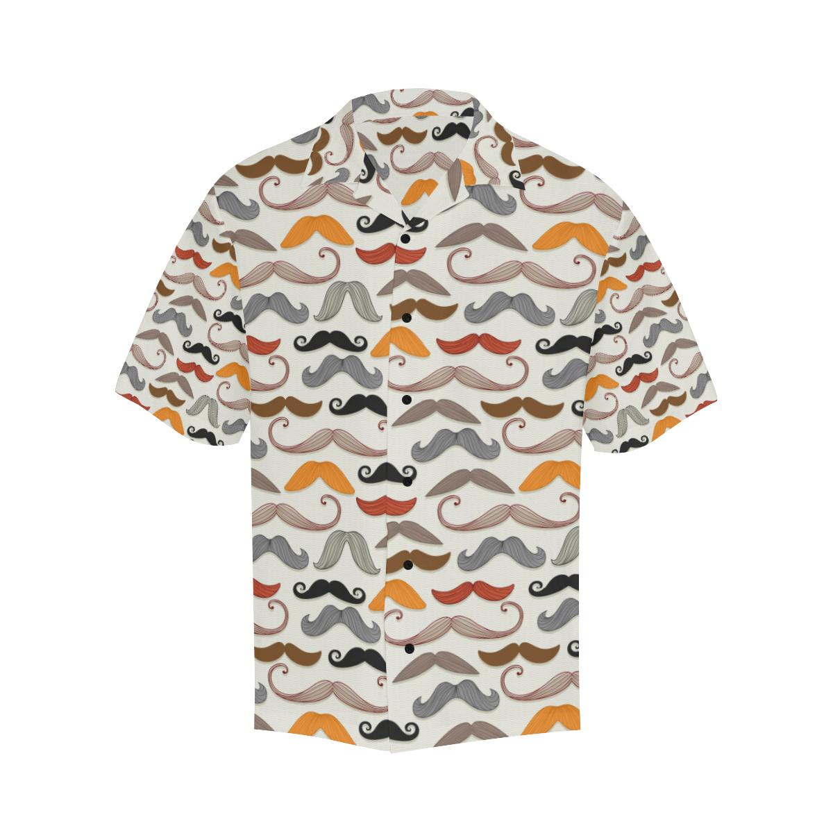 Mustache Pattern Print Design A Hawaiian Shirt
