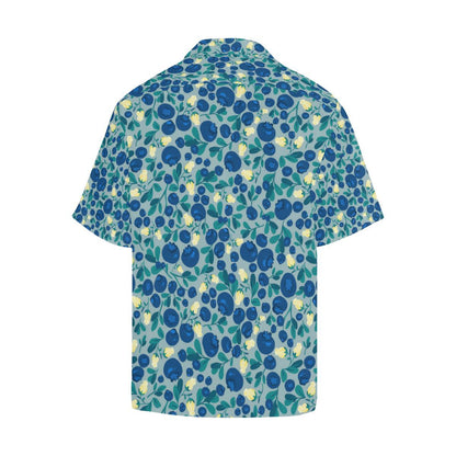 Blueberry Design Pattern Mens All Over Print Hawaiian Shirt