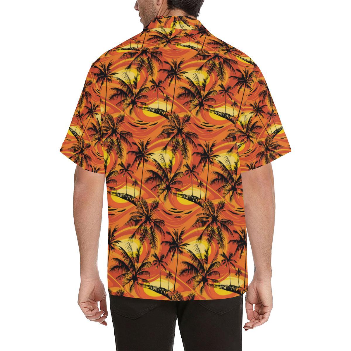 Palm Tree Pattern Print Design A Hawaiian Shirt