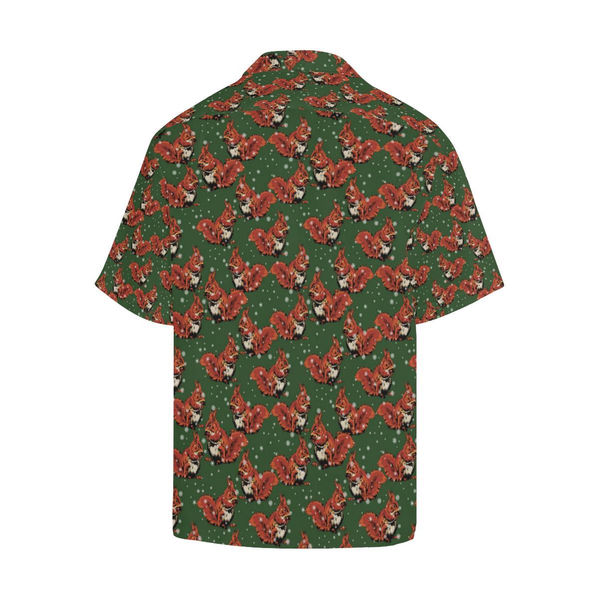 Squirrel Pattern Print Design 03 Mens All Over Hawaiian Shirt