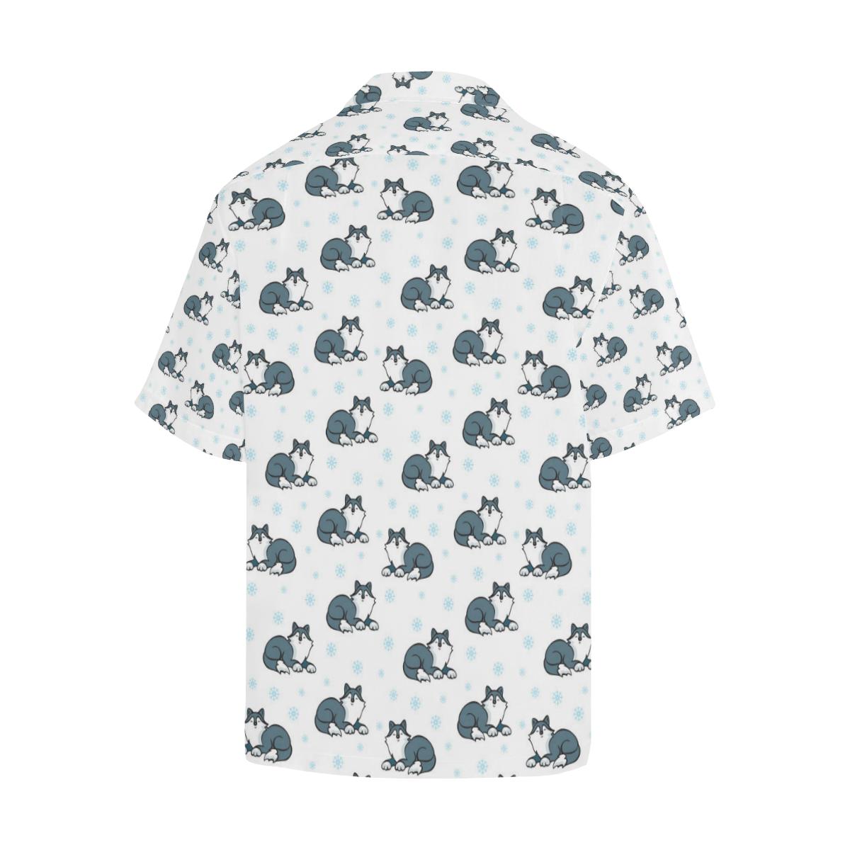 Alaskan Malamute Pattern Print Design Hawaiian Shirt