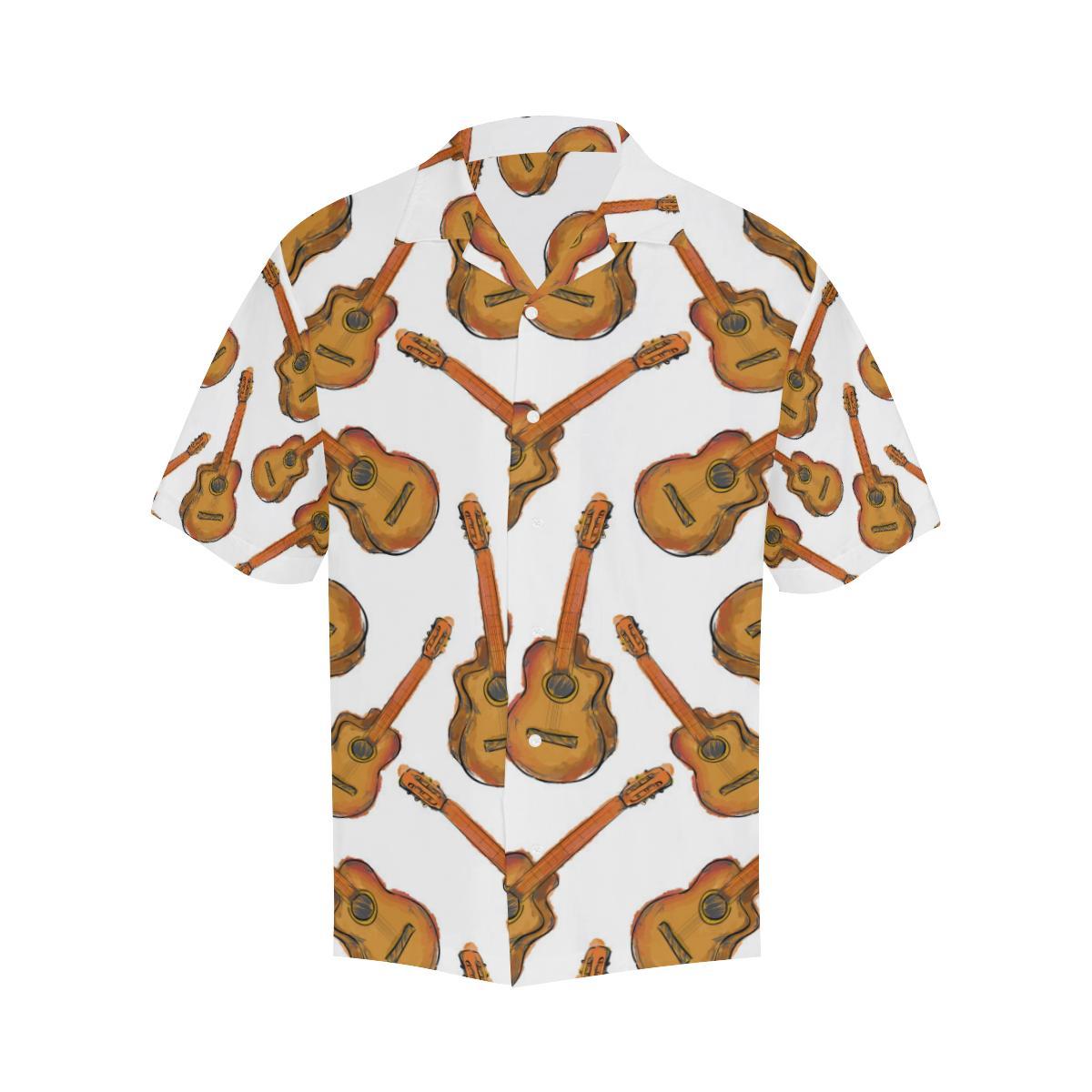 Paint Guitar Pattern Mens All Over Print Hawaiian Shirt