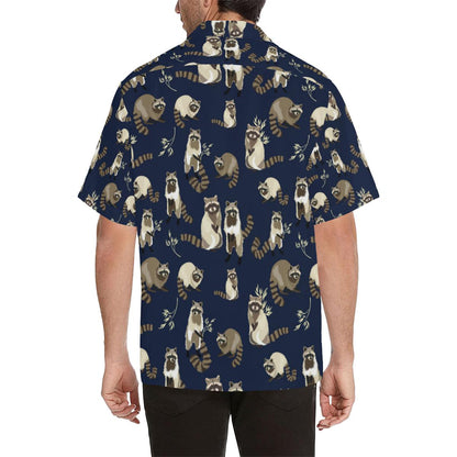 Raccoon Pattern Print Design A Hawaiian Shirt
